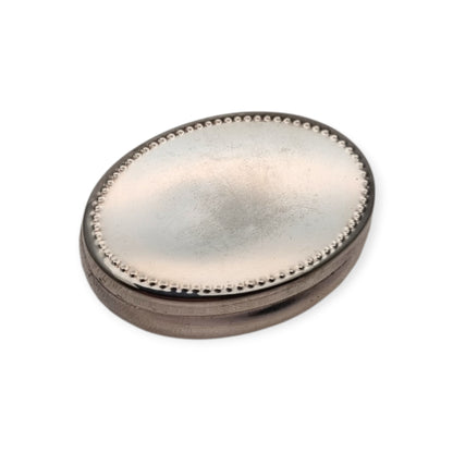 Contemporary Italian .800 Silver Oval Box, Circa 1990