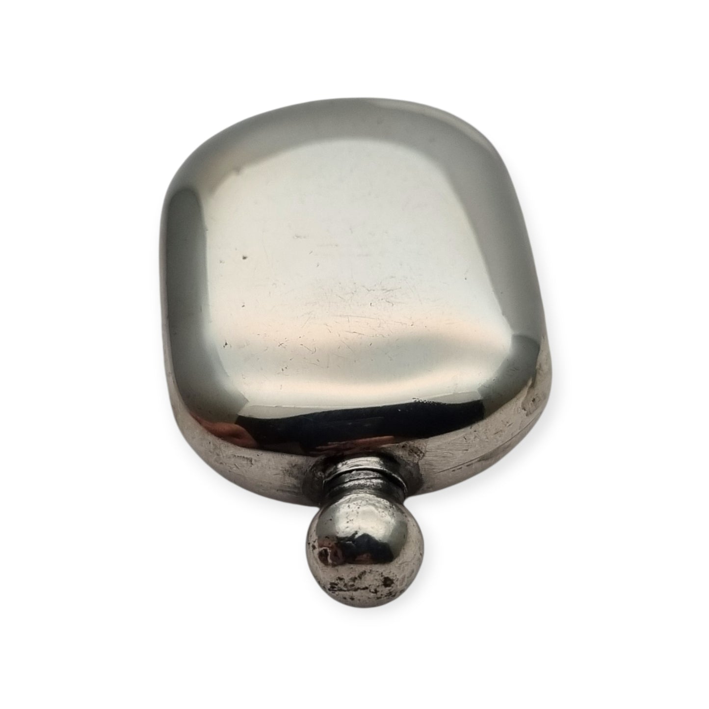 Perfumero vinatge italiano en plata 800 con tapón roscado, circa 1970