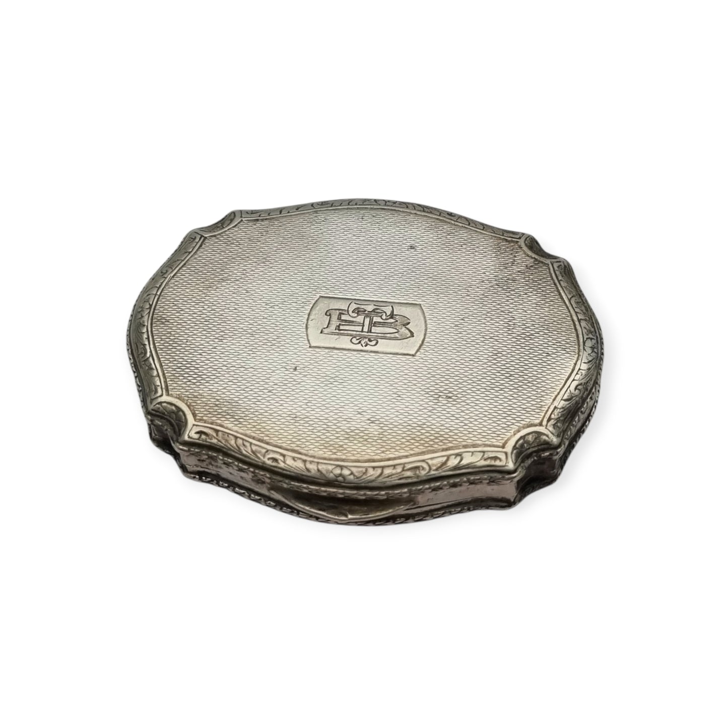 Italian L&N .800 Silver Powder Compact with Mirror and Lipstick Holder, Art Deco Makeup Case, circa 1930