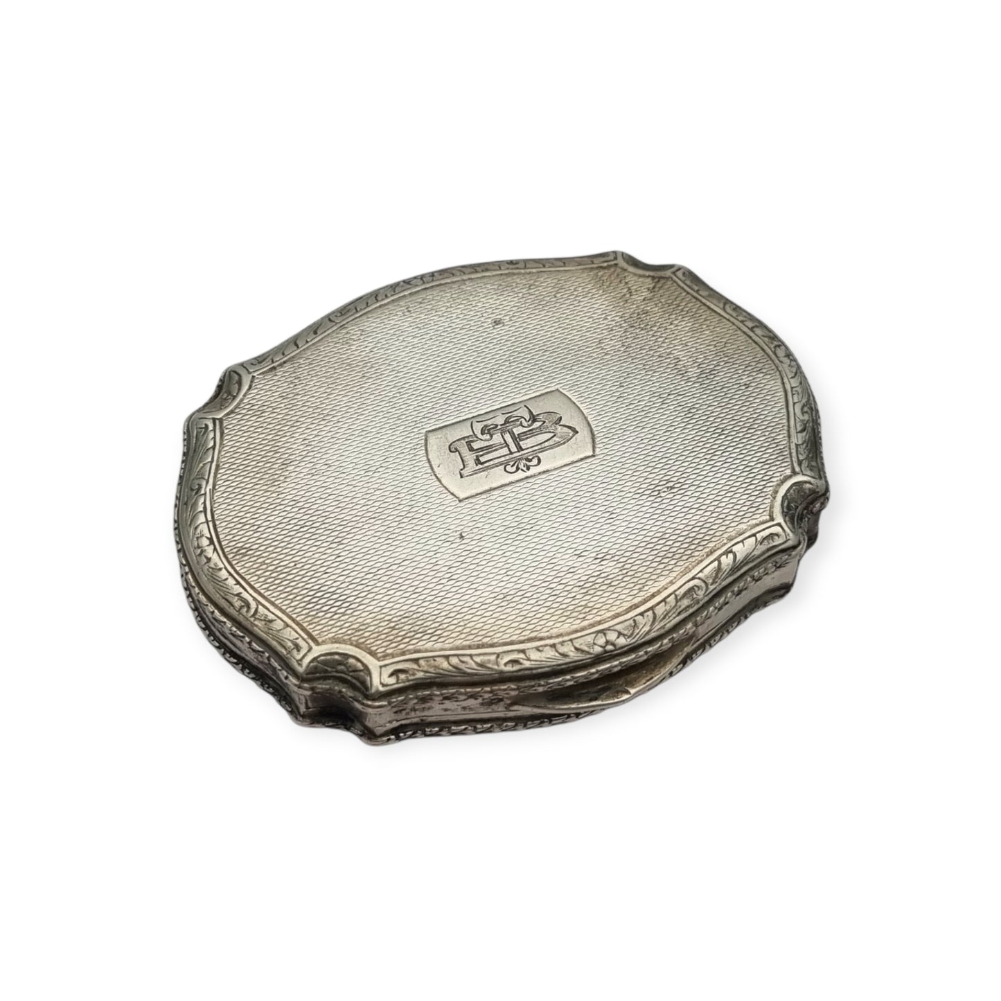 Italian L&N .800 Silver Powder Compact with Mirror and Lipstick Holder, Art Deco Makeup Case, circa 1930
