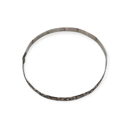 Vintage silver bracelet with embossed floral design circa 1950