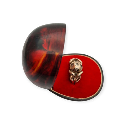 French ORANOR two-tone sterling silver and 18K gold ring, late Art Deco style, circa 1930-1940