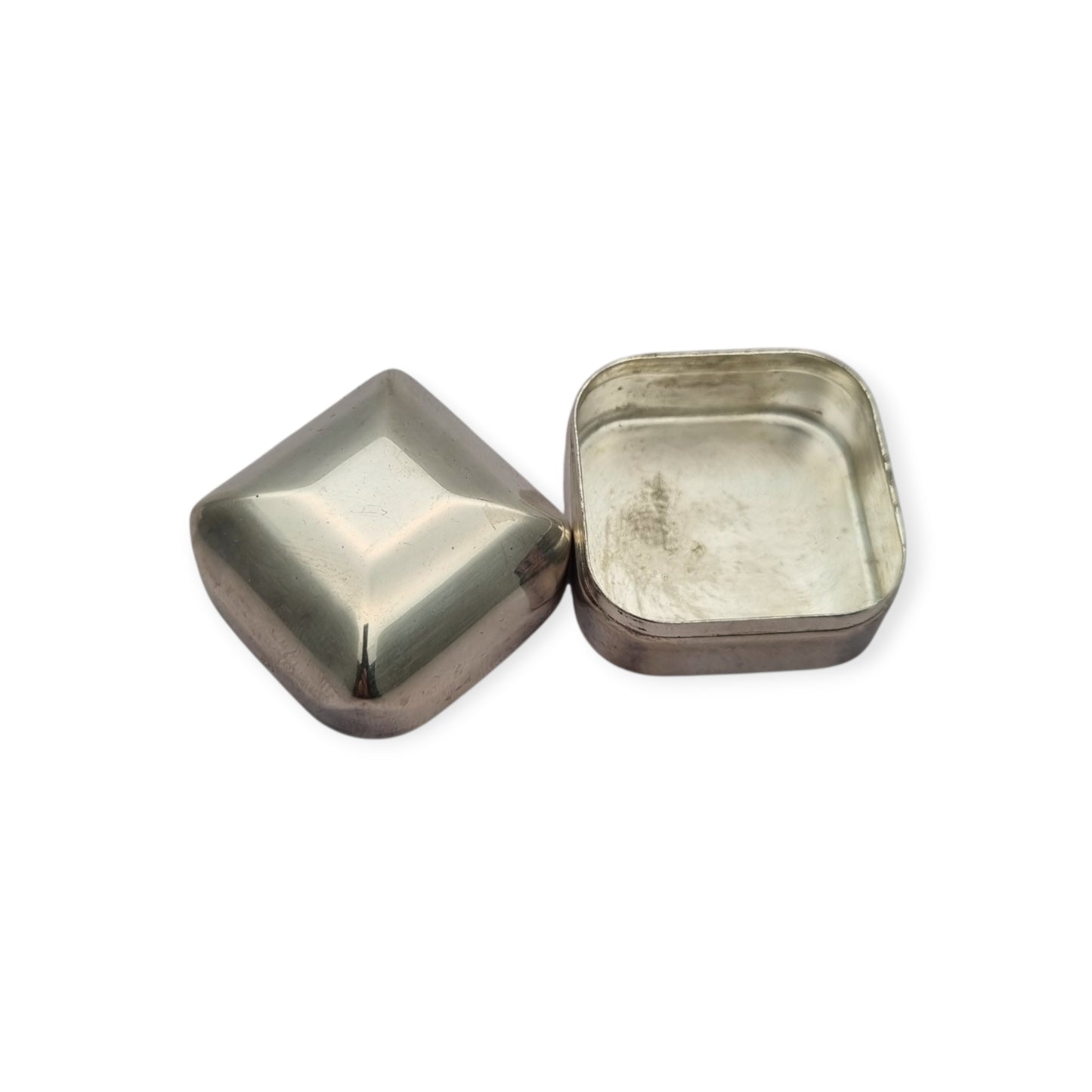 Italian Mid-Century Modern .800 silver pocket box, circa 1968–1975