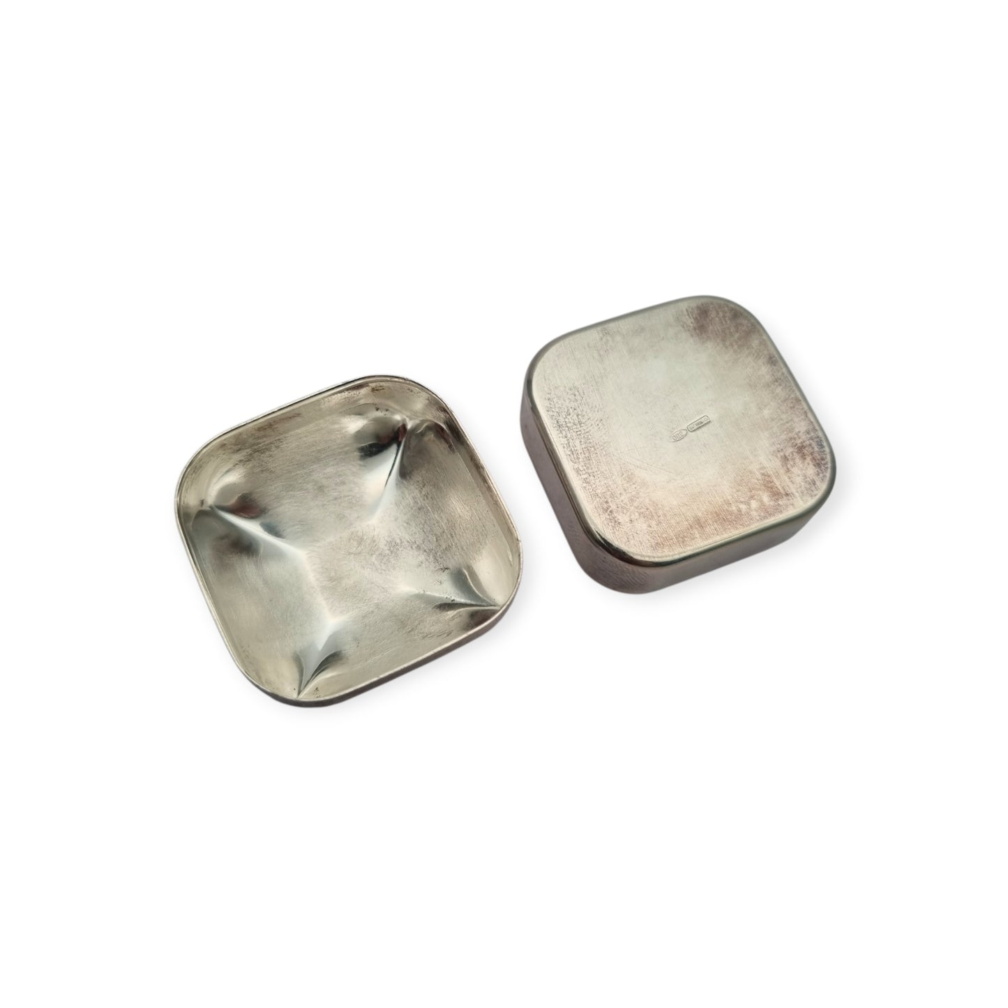 Italian Mid-Century Modern .800 silver pocket box, circa 1968–1975