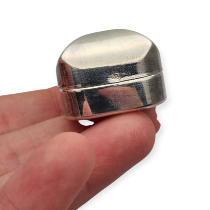 Italian Mid-Century Modern .800 silver pocket box, circa 1968–1975