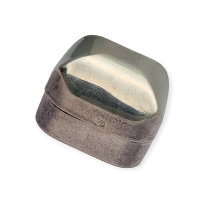 Italian Mid-Century Modern .800 silver pocket box, circa 1968–1975