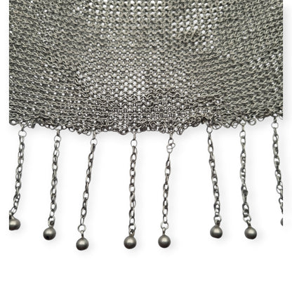 Bolso Antiguo de Malla en Plata 800 Art Nouveau con Boquilla Calada y Aves Estilizadas ca. 190