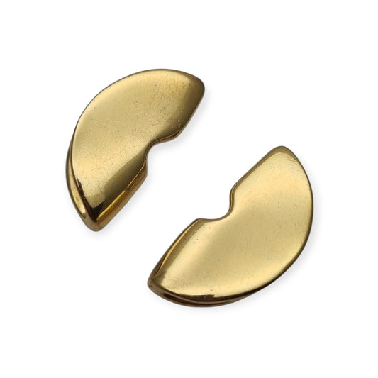 Aristocrazy 925 Silver 18K Gold Plated Earrings Minimalist Sculptural Design Vintage Contemporary
