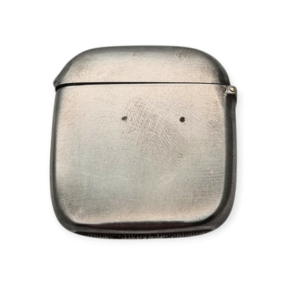 Belle Époque silver-plated pocket match safe, Neoclassical style circa 1890–1920