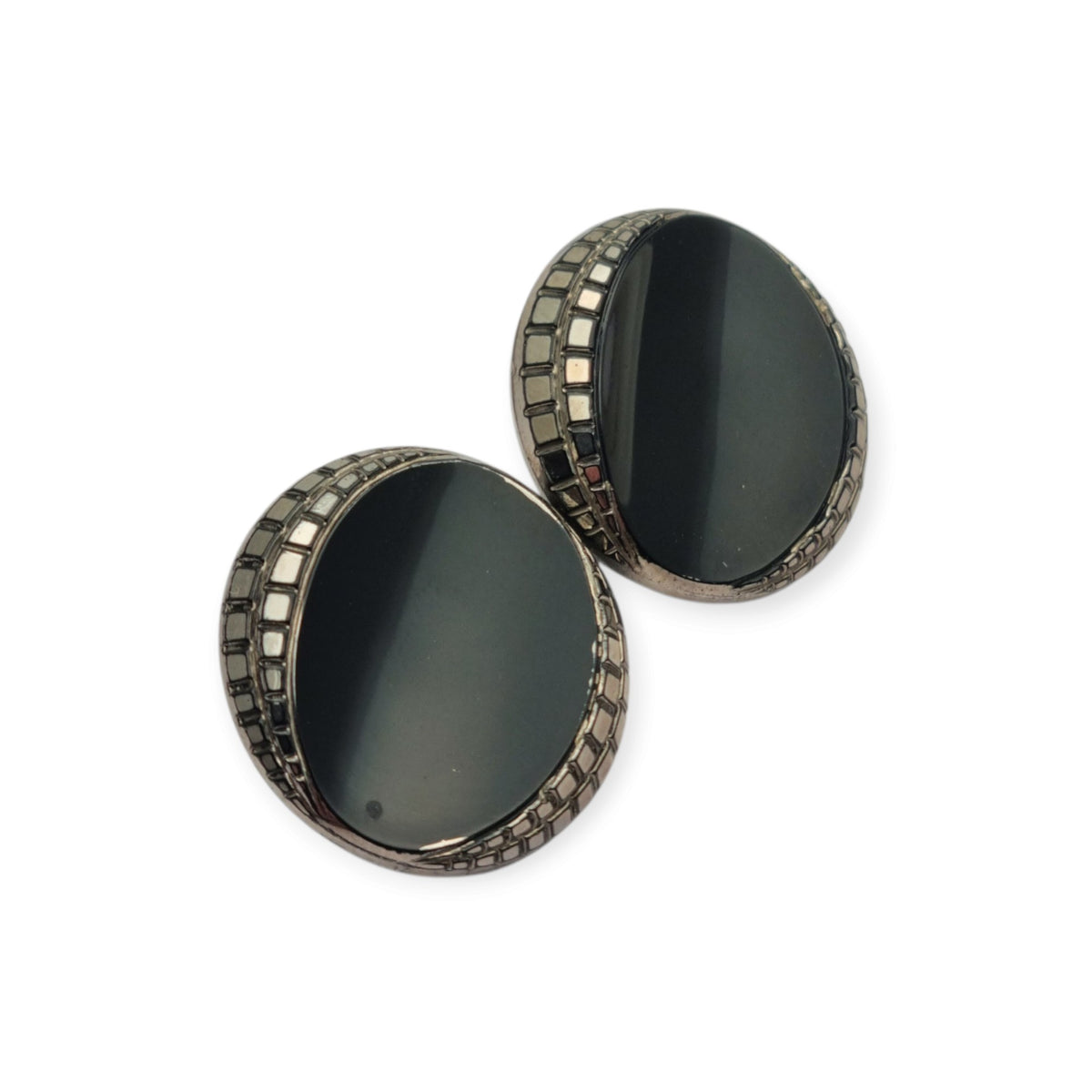 Art Deco two-tone double clip brooch, Charleston era, circa 1925–1935