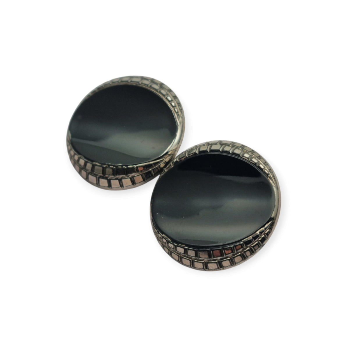 Art Deco two-tone double clip brooch, Charleston era, circa 1925–1935