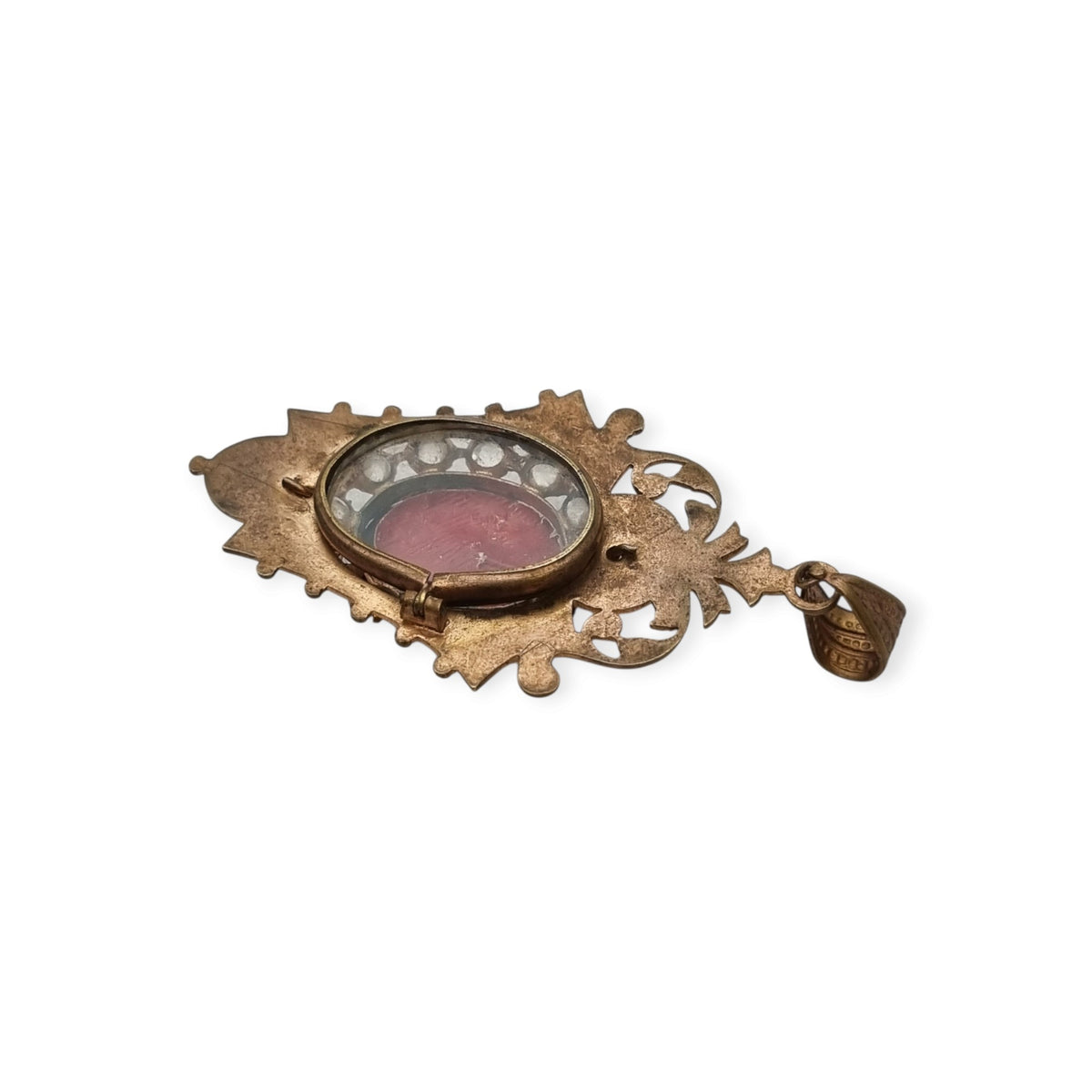Antique Victorian mourning locket and sentimental jewelry with onyx and rhinestones, Spain, ca. 1890–1920