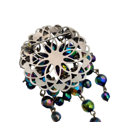 Broche cascada aurora boreal vintage bisutería broche lágrima regalos