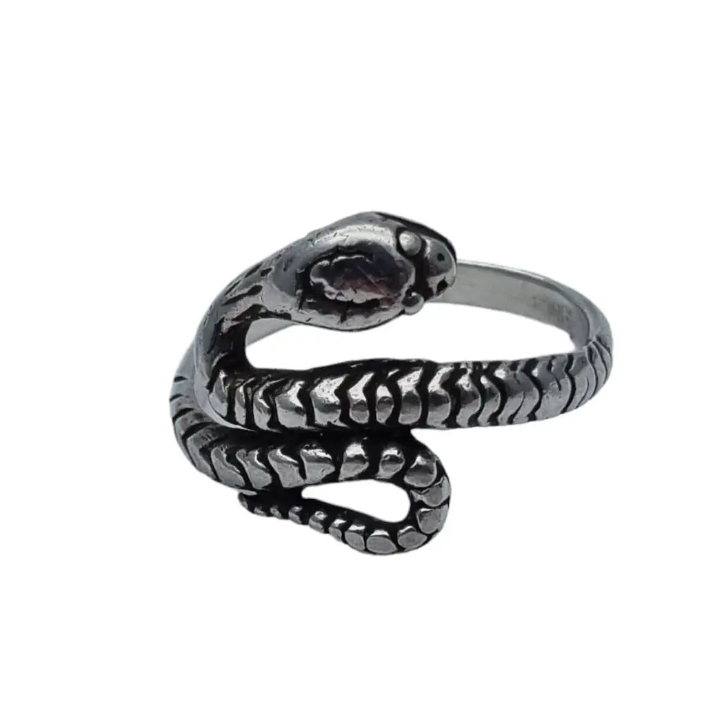 Anillo de serpiente plata ley para mujer joyería vintage boho anillo