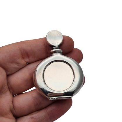 925 silver perfume bottle, classic elegant style, Italy, 1950s-60s