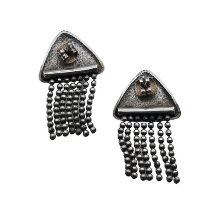 Pendientes triangulares para mujer plata de ley 925 azul turquesa pendientes