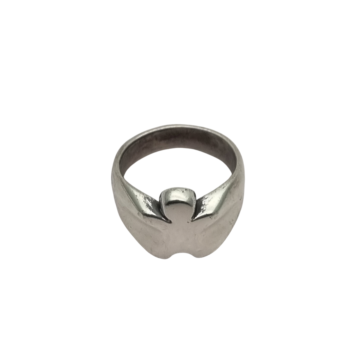 Vintage 925 sterling silver ring, organic sculptural design, 1980s–90s