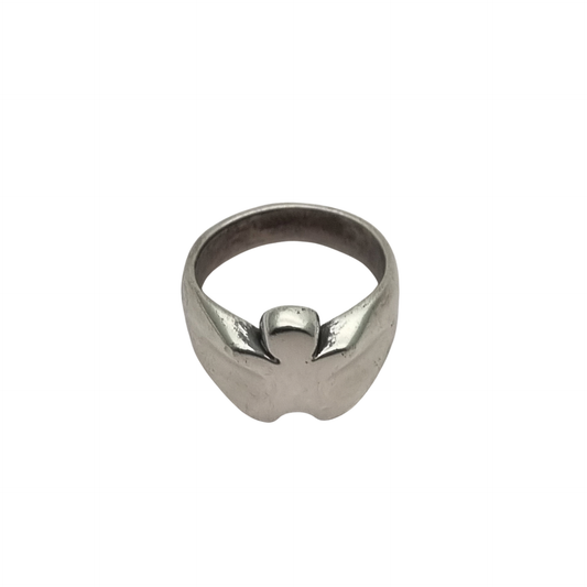 Anillo vintage de plata 925 diseño orgánico escultórico, años 80–90