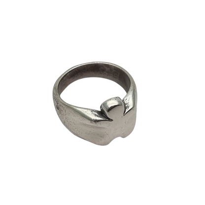 Vintage 925 sterling silver ring, organic sculptural design, 1980s–90s