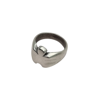 Vintage 925 sterling silver ring, organic sculptural design, 1980s–90s