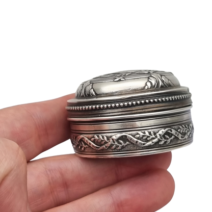 Caja Antigua francesa Belle Époque de plata, Robert Isral & Cie atribuida, ca. 1910
