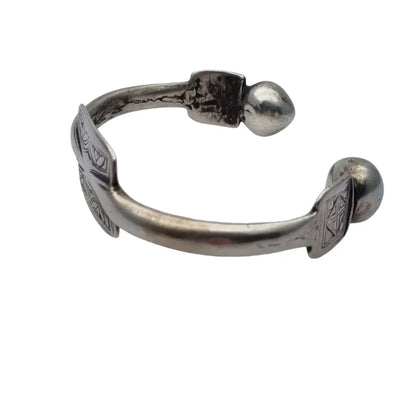 Pulsera tobillera de plata khalkhal joya tribal antigua tuareg hecha a mano.