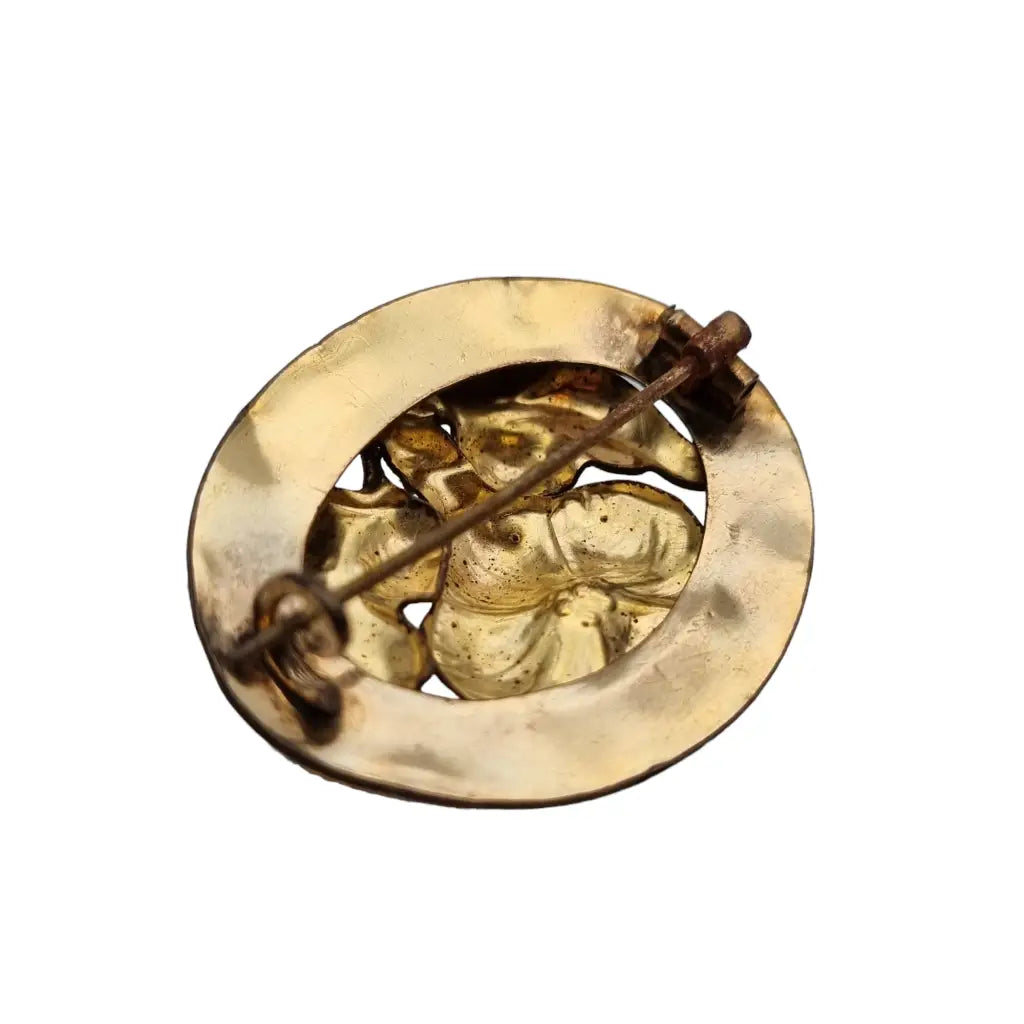 Broche victoriano floral dorado antiguo ideal para regalar. - LaBizarreSusu