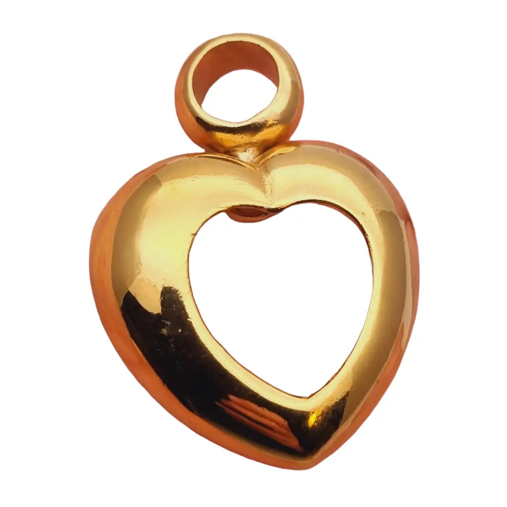 Colgante corazón dorado de agatha paris joyería chic francesa 80s.