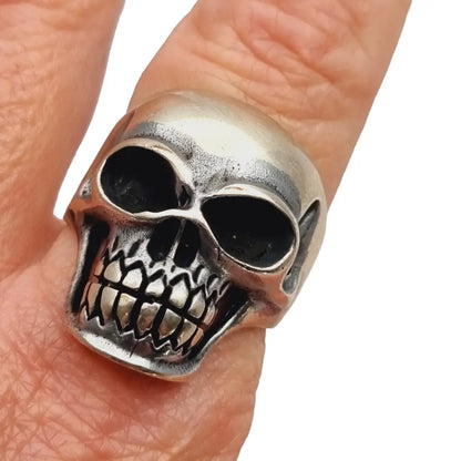 Anillo vintage de plata 925 calavera joyería para hombre regalo original.