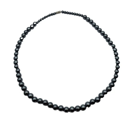 Collar de perlas hematites para mujer gargantilla