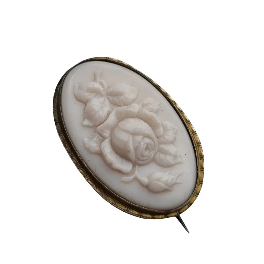 Broche de flor celuloide tallado para mujer ramo floral pasador delicado