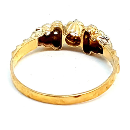 Anillo de oro art déco. 18 kt topacio. Circa 1930. Talla 9 1/2