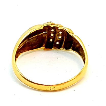 Anillo de oro antiguo. 18 kilates. Circa 1950. Talla 9 3/4