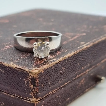 Anillo art déco vintage anillo blanco