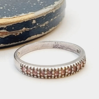 Anillo art déco vintage anillo rosa