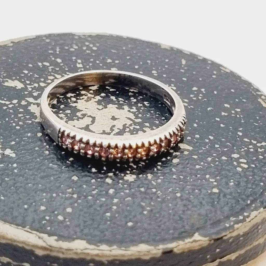 Anillo art déco vintage anillo rosa