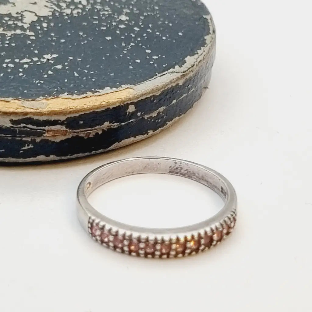 Anillo art déco vintage anillo rosa