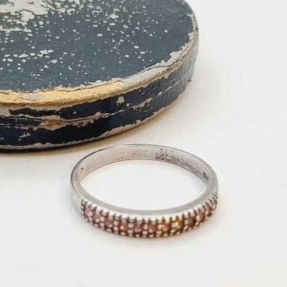 Anillo art déco vintage anillo rosa