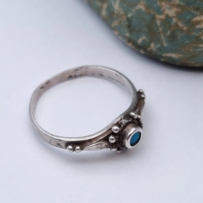 Anillo azul vintage anillo boho de mujer