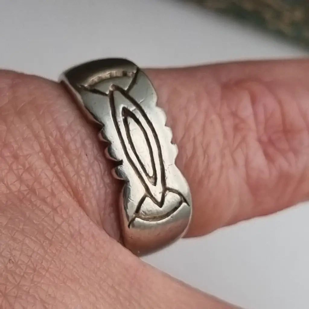 Anillo boho plata de ley anillo vintage joyería para mujer