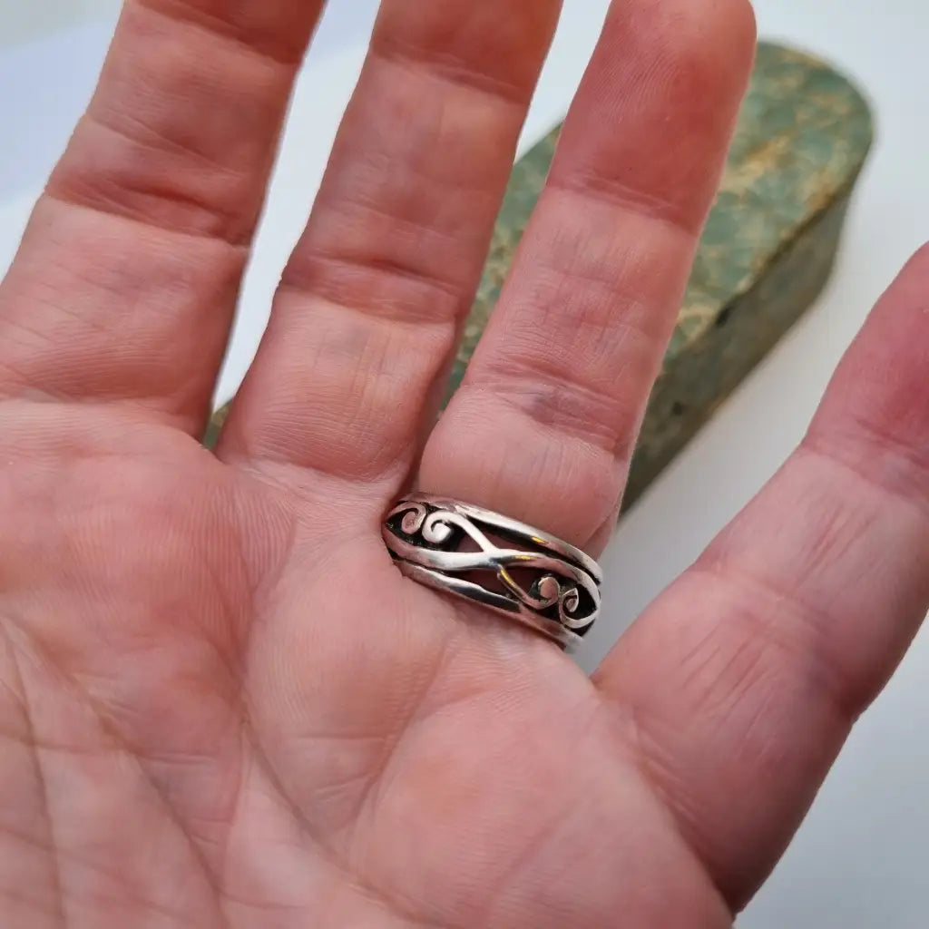 Anillo boho plata de ley anillo vintage joyería para mujer