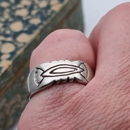 Anillo boho plata de ley anillo vintage joyería para mujer