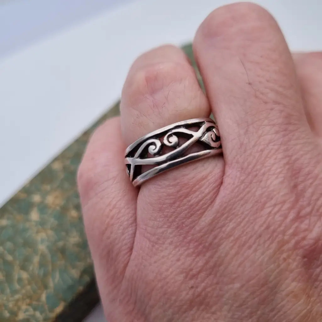 Anillo boho plata de ley anillo vintage joyería para mujer