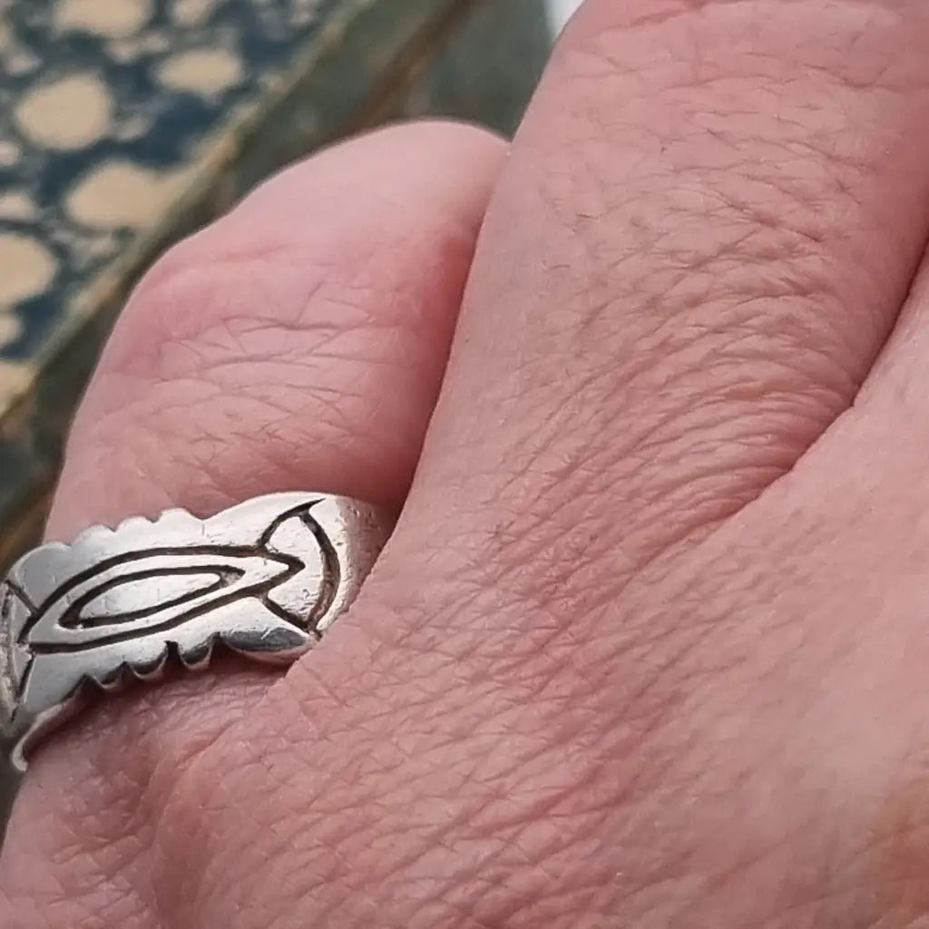 Anillo boho plata de ley anillo vintage joyería para mujer