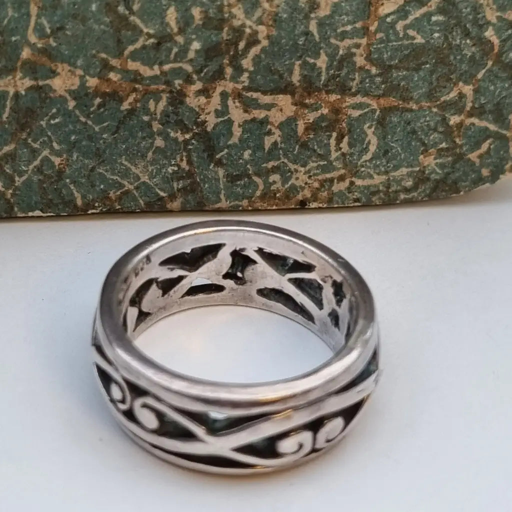 Anillo boho plata de ley anillo vintage joyería para mujer