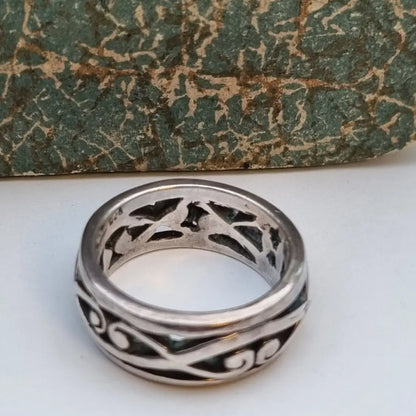 Anillo boho plata de ley anillo vintage joyería para mujer