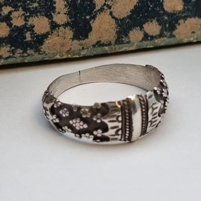 Anillo boho plata de ley anillo vintage joyería para mujer