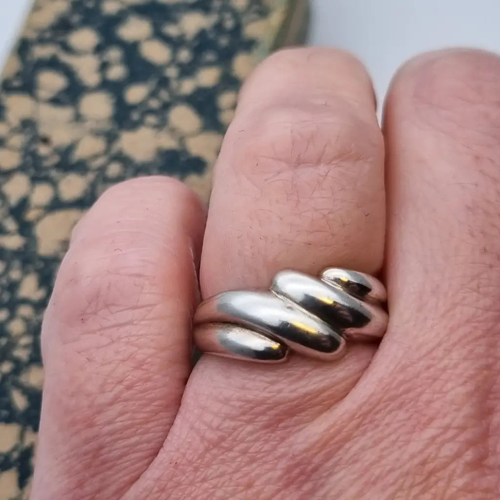 Anillo boho plata de ley anillo vintage joyería para mujer