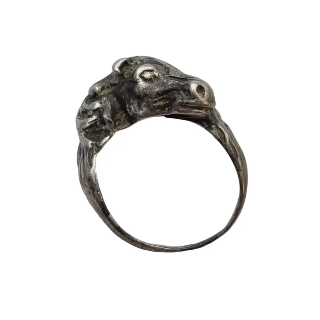 Anillo de caballo hecho a mano anillo plata original animales