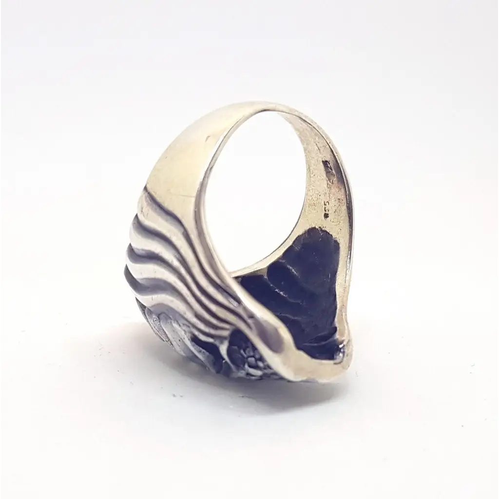 Anillo de calavera plata ley para hombre estilo Rock Heavy Motor talla 10